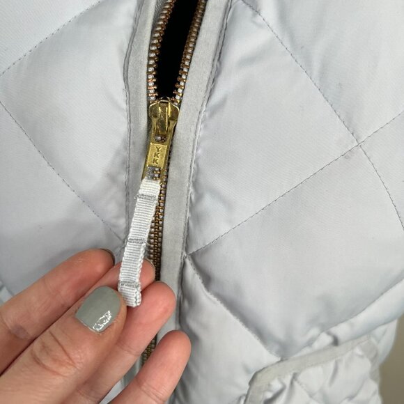 J. Crew Quilted Zip Front Puffer Waterfowl Partial Down Filled Vest, Sz Small - Picture 2 of 10